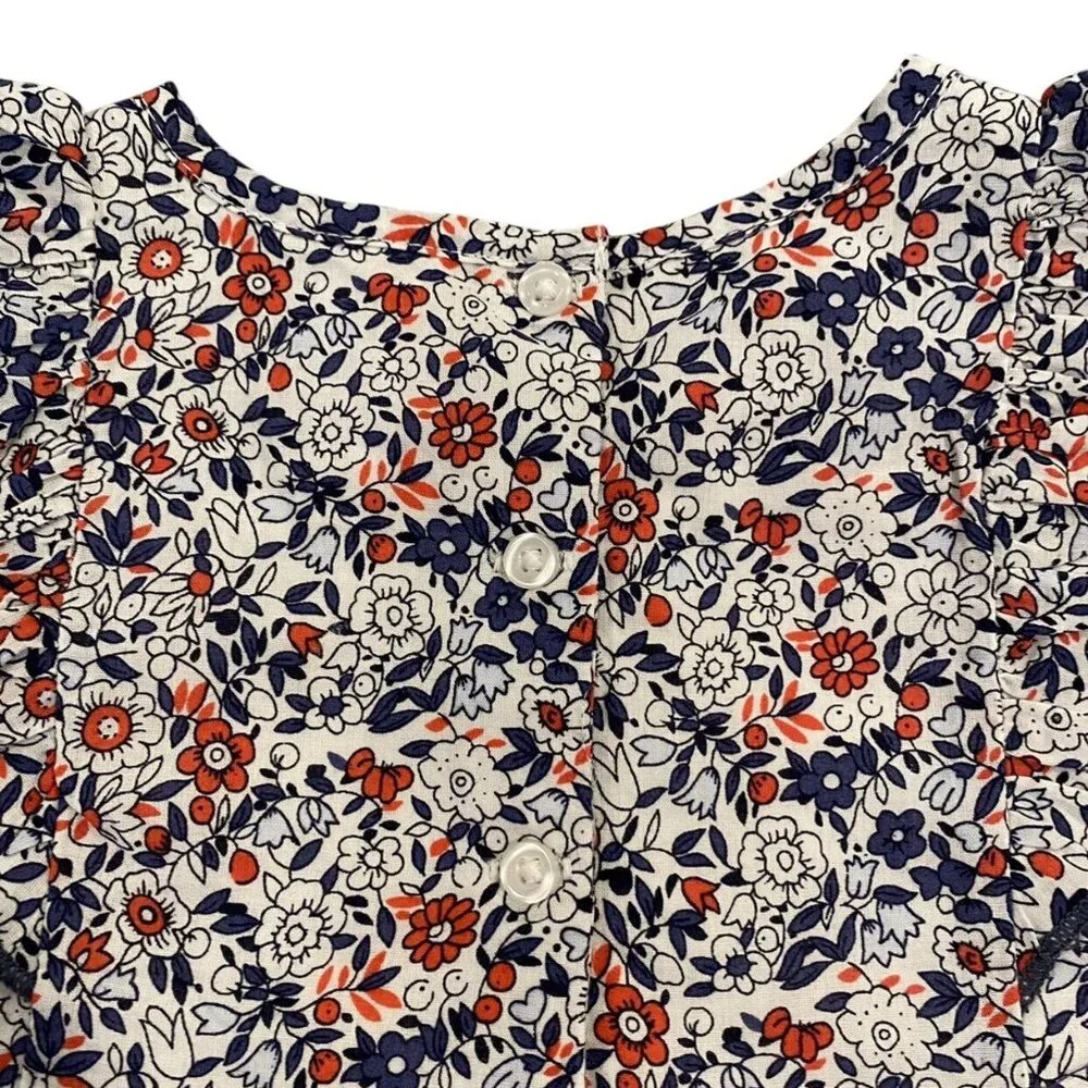 Baby Gap 6-12m Floral Ruffle Blouse Top
